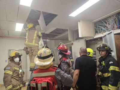 שריפה פרצה בבית החולים; שני מונשמים פונו