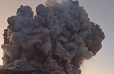 הר הגעש סנטיאגואיטו שבגואטמלה התפרץ | תיעוד